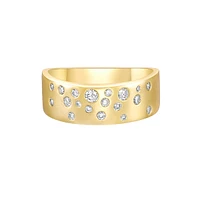 14K Yellow Gold Flush-set diamond band