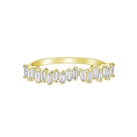 14K Yellow Gold Prong-set diamond band
