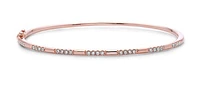 14K Rose Gold Diamond Bangle