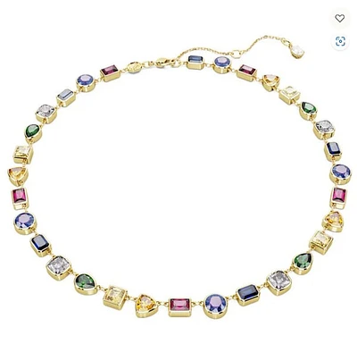 Swarovski Stilla necklace Mixed cuts, Multicoloured, Gold-tone plated 5662915