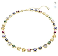 Swarovski Stilla necklace Mixed cuts, Multicoloured, Gold-tone plated 5662915