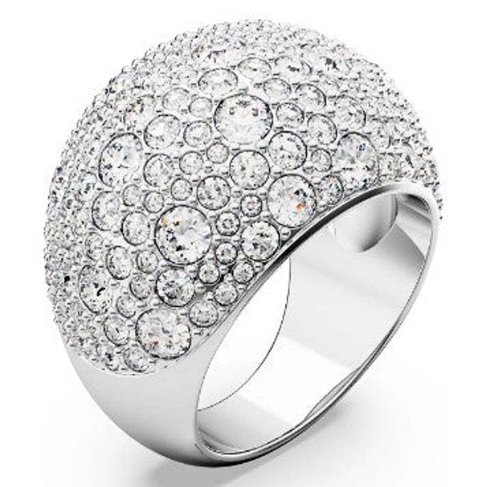 Swarovski Luna cocktail ring, Moon, White, Rhodium plated 5677133