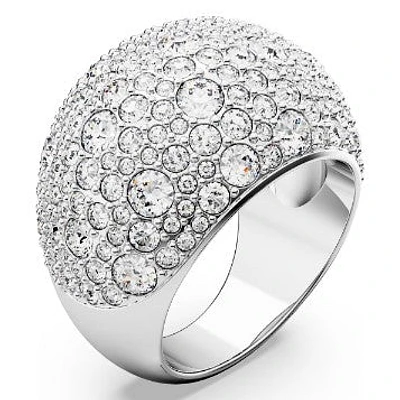 Swarovski Luna cocktail ring, Moon, White, Rhodium plated 5677133