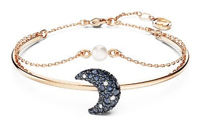 Swarovski Luna bangle, Moon, Multicolored, Rose gold-tone plated 5671586 - Discontinued