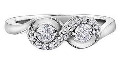 10K White Gold 0.40 cttw Diamond Ring