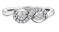 10K White Gold 0.40 cttw Diamond Ring