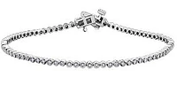 10K White Gold 0.66 cttw Diamond Tennis Bracelet