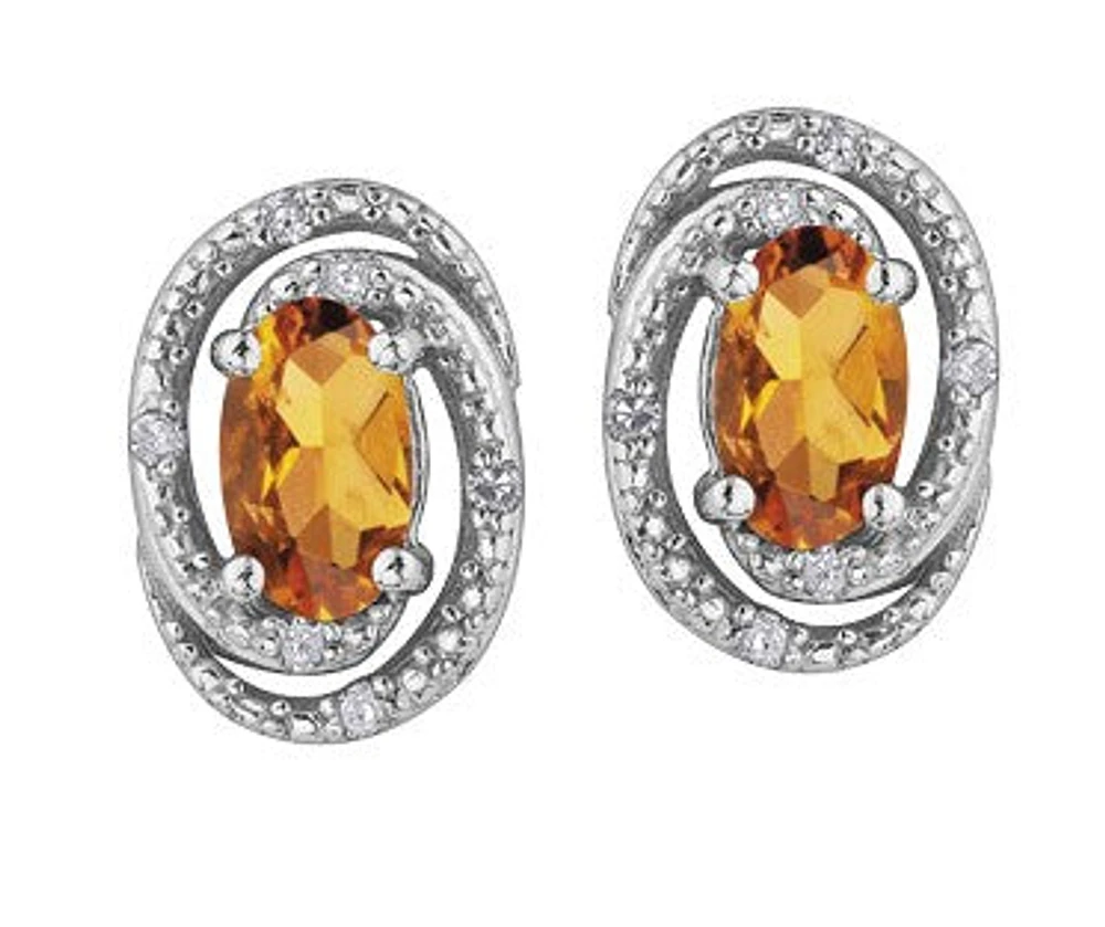 925 Sterling Silver & Diamond Halo Stud Earrings
