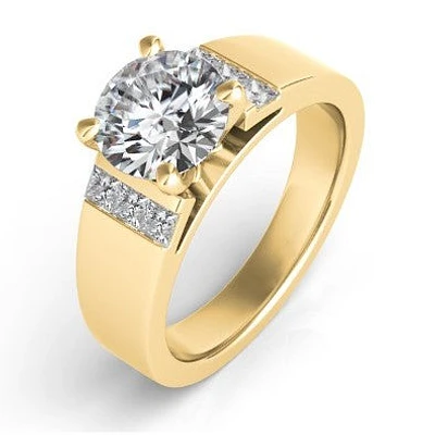 14K Yellow and White Gold 1.75cttw Lab Grown Diamond Ring