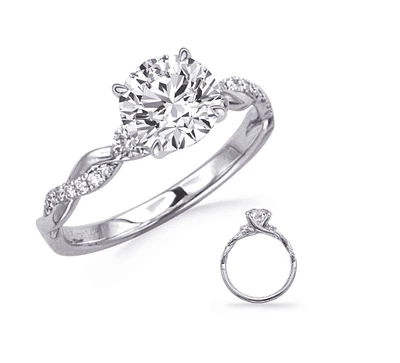 TRACKING - 14K Round Brilliant Cut Diamond Ring