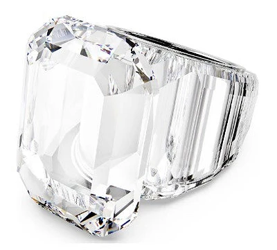 Swarovski - Lucent cocktail ring, Octagon cut, White - 5666588