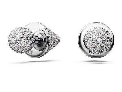 Swarovski -  Luna stud earrings, Moon, White, Rhodium plated - 5662284 - Discontinued