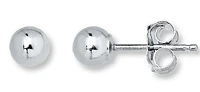 925 Sterling Silver Ball Stud Earrings- Various Sizes