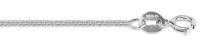 10K White Gold 0.75mm Wheat Chain, 16"