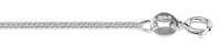 10K White Gold 0.75mm Wheat Chain, 16"