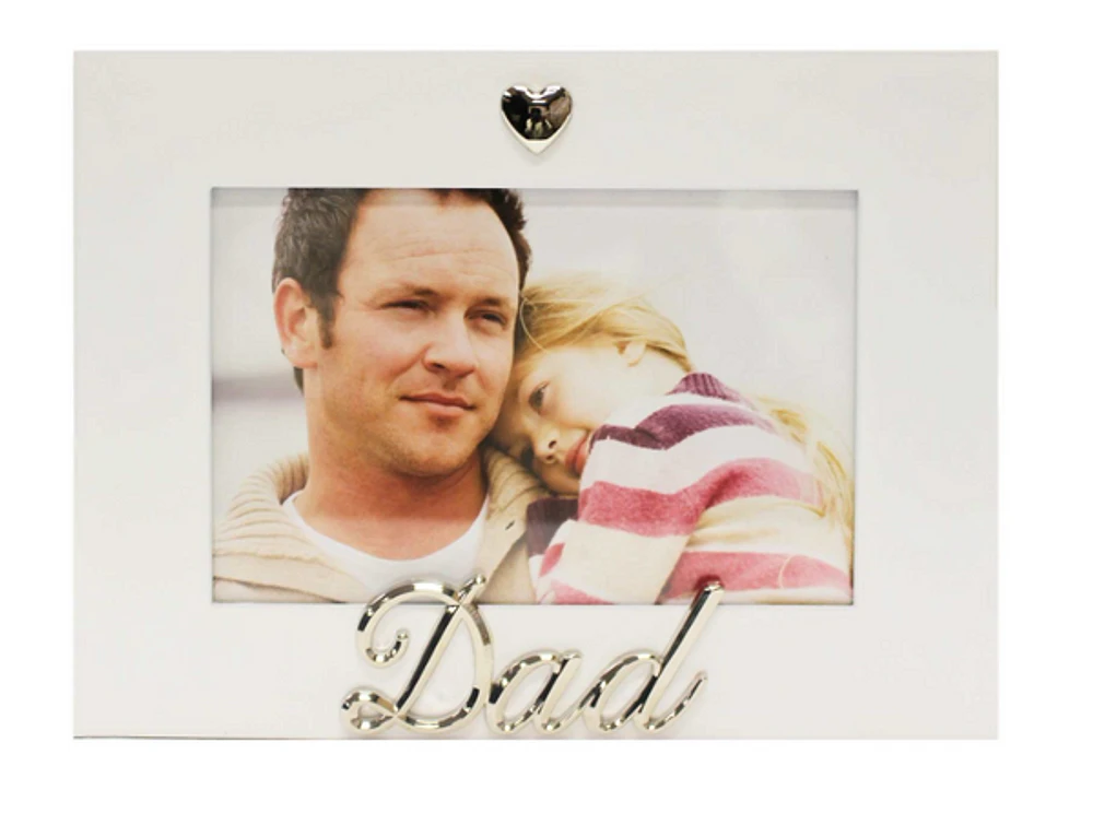 White Photo Frame with Dad