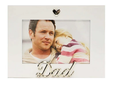 White Photo Frame with Dad