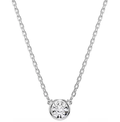 Swarovski -   Imber pendant, Round cut, White, Rhodium plated - 5696039