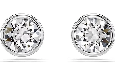 Swarovski -  Imber stud earrings, Round cut, White, Rhodium plated - 5696073
