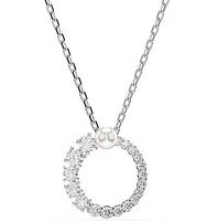 Swarovski - Matrix pendant, Crystal pearl, Round cut, White, Rhodium plated - 5688751