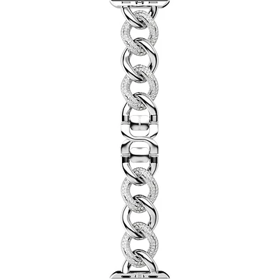 Swarovski Sparkling chain strap compatible with Apple Watch®, Silver tone, Stainless steel, Pre-order only- 5678671