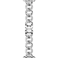 Swarovski Sparkling chain strap compatible with Apple Watch®, Silver tone, Stainless steel, Pre-order only- 5678671