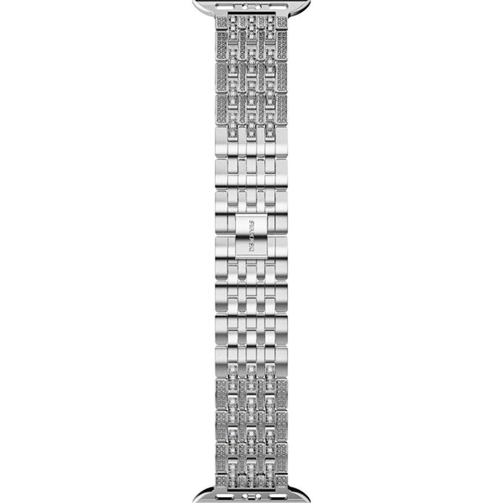 Swarovski Sparkling princess strap compatible with Apple Watch®, Silver tone, Stainless steel, Pre-order only - 5672167