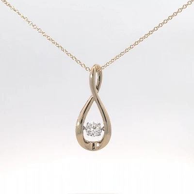 14K Yellow & White Gold Lab Grown 0.50cttw Diamond Necklace, 18"