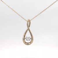 14K Yellow & White Gold Lab Grown 0.50cttw Diamond Necklace, 18"