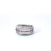 14K White Gold Sapphire & Diamond Ring