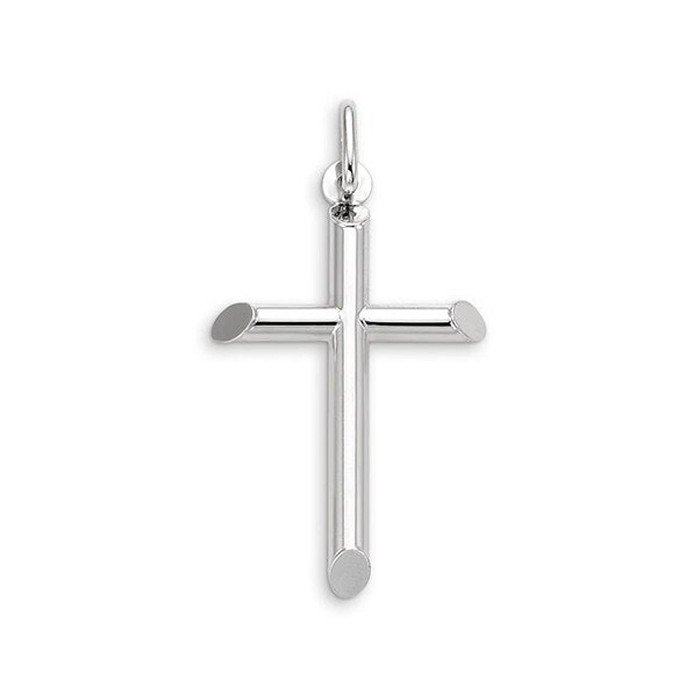 10K White Gold Cross Charm