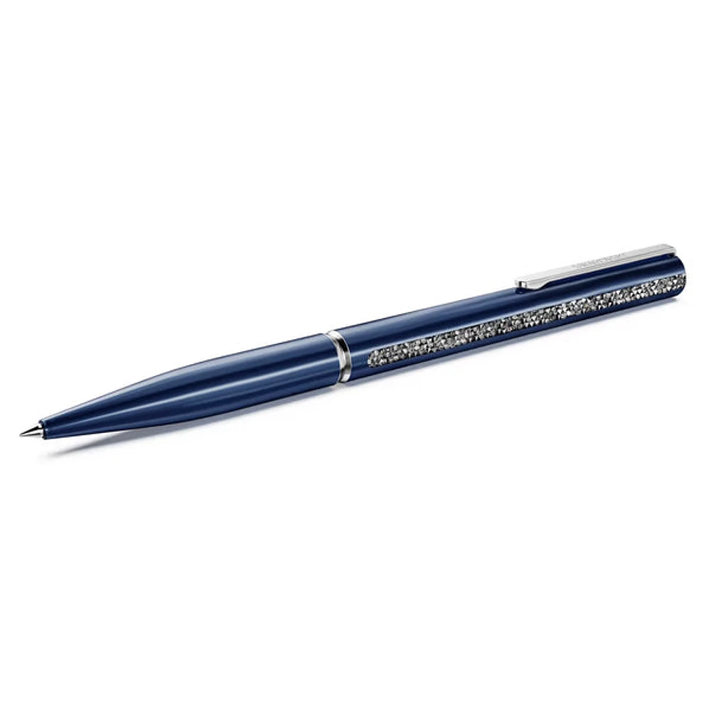 Swarovski Crystal Shimmer Glide ballpoint pen, Blue, Blue lacquered, Chrome plated 5707709