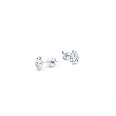 14K White Gold 0.17cttw Diamond Earrings