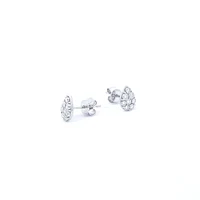 14K White Gold 0.17cttw Diamond Earrings