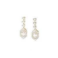 14K Yellow Gold 0.73 cttw Diamond Earrings