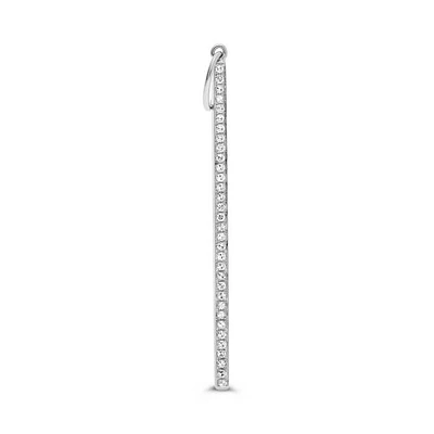 10/14K White Gold 0.11 cttw Diamond Pendant