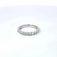 Platinum 1.00cttw Oval Cut Diamond Anniversary Ring / Band - Size 6.5