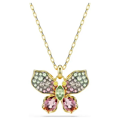 Swarovski - Idyllia pendant, Mixed cuts, Pavé, Butterfly, Multicolored, Mixed metal finish 5709950