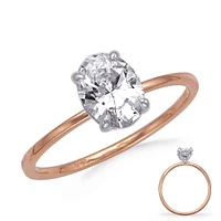 14K Oval Cut Diamond Ring