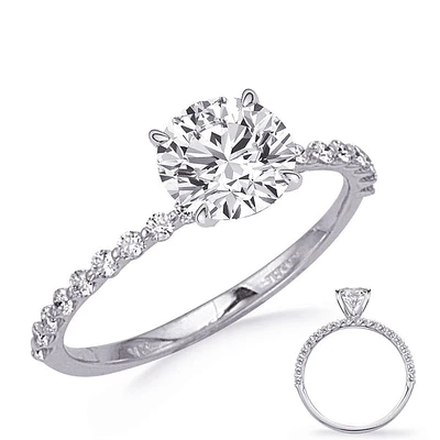 Platinum Round Brilliant Cut Diamond Ring 