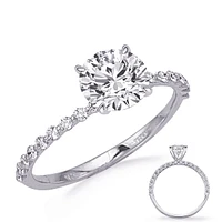 Platinum Round Brilliant Cut Diamond Ring 