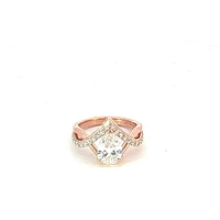 14K Rose Gold 2.17cttw Lab Grown Pear Cut Diamond Ring