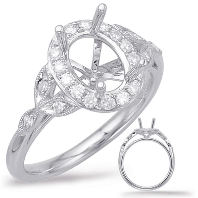 14K Oval Cut Diamond Ring