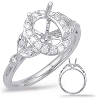 14K Oval Cut Diamond Ring