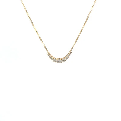 14K Yellow Gold 0.50cttw Diamond Necklace, 18"