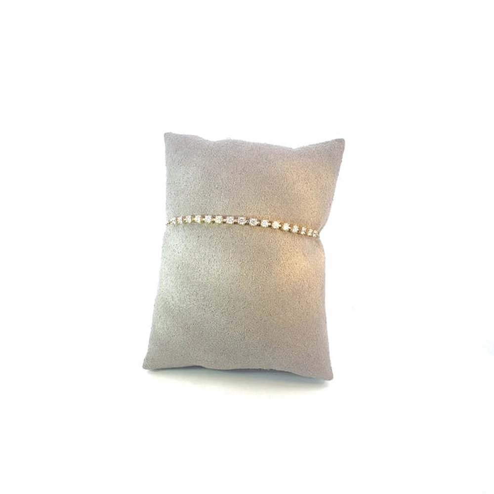 14K Yellow Gold 0.41cttw Diamond Bracelet - 7"