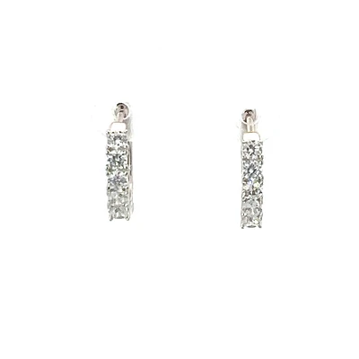 925 Silver Earrings Cubic Zirconia Huggies