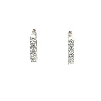 925 Silver Earrings Cubic Zirconia Huggies