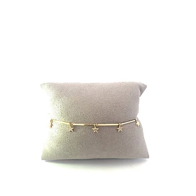 14K Yellow Gold 0.42cttw Diamond Star Bracelet - 7"