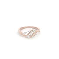 10K White & Rose Gold 0.06cttw Diamond Ring